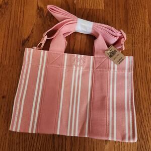 Pink Small Canvas Convertible Crossbody Tote